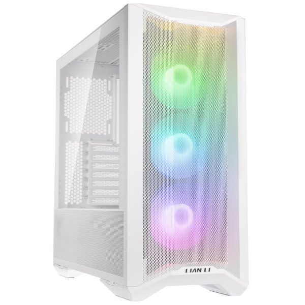 lian li LANCOOL II Mesh C RGB Snow Edition Midi Tower, Tempered Glass – white