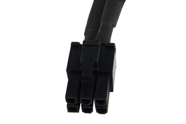 PCI-E power adaptor 6pin -> 8pin PCI-E (or 6pin + 2) 30cm - black : image 3