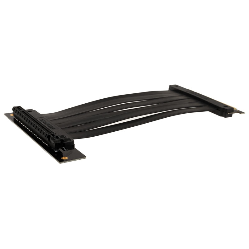Pcie Ribbon PHANTEKS 220mm PCI-E x16 Riser Ribbon cable with 90 degree adapter ...