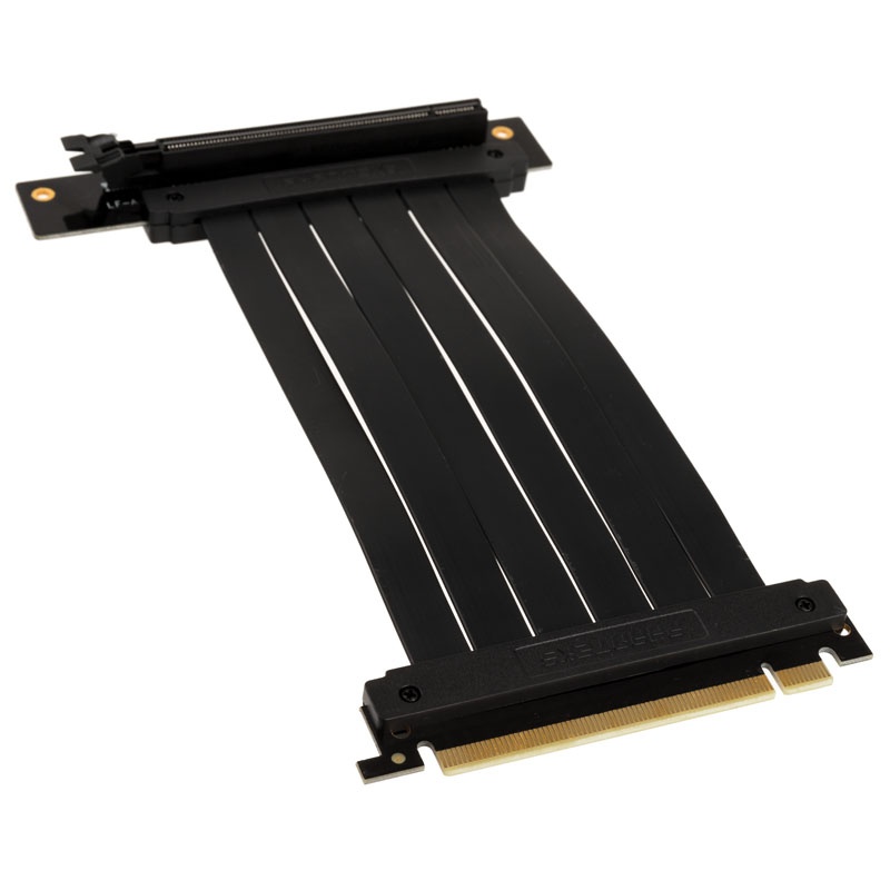 Pcie Ribbon PHANTEKS 220mm PCI-E x16 Riser Ribbon cable with 90 degree adapter ...