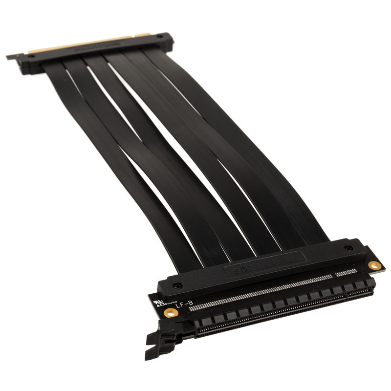 Pcie Ribbon PHANTEKS 300mm PCI-E x16 riser ribbon cable with 180 degree adapter ...