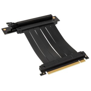Phanteks PCI-E x16 riser ribbon cable, 90 degrees, 15cm - black