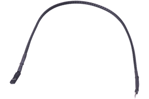 Phobya 2-pin Female Extension / plug 30cm – black
