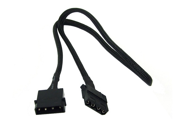 Phobya 4Pin Molex power extension 60cm – black