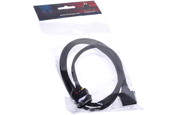 Phobya 4Pin Molex power extension 90cm - black
