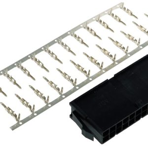 Phobya ATX Power Connector 24Pin female incl. 24 Pins - Black