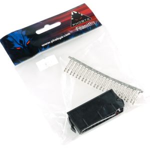 Phobya ATX Power Connector 24Pin female incl. 24 Pins - Black