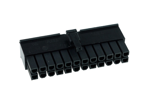 Phobya ATX Power Connector 24Pin male incl. 24 Pins – Black