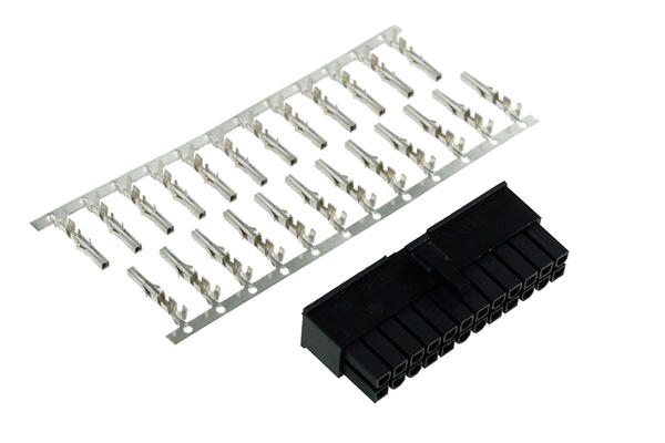 Phobya ATX Power Connector 24Pin male incl. 24 Pins - Black