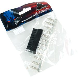 Phobya ATX Power Connector 24Pin male incl. 24 Pins - Black