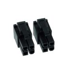 Phobya ATX Power Connector 4Pin male incl. 4 Pins - 2 pcs Black