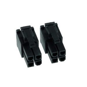 Phobya ATX Power Connector 4Pin male incl. 4 Pins - 2 pcs Black