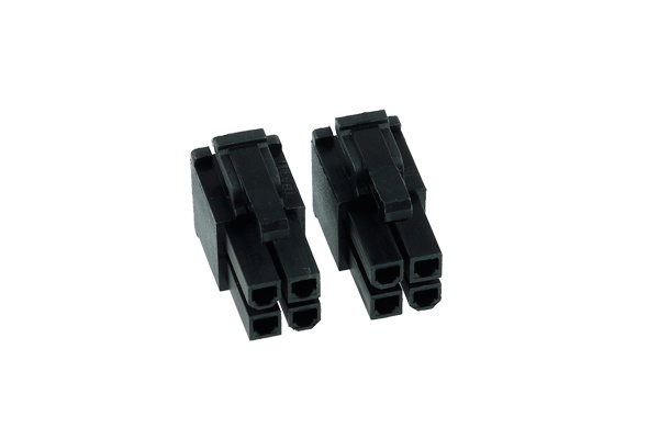 Phobya ATX Power Connector 4Pin male incl. 4 Pins – 2 pcs Black