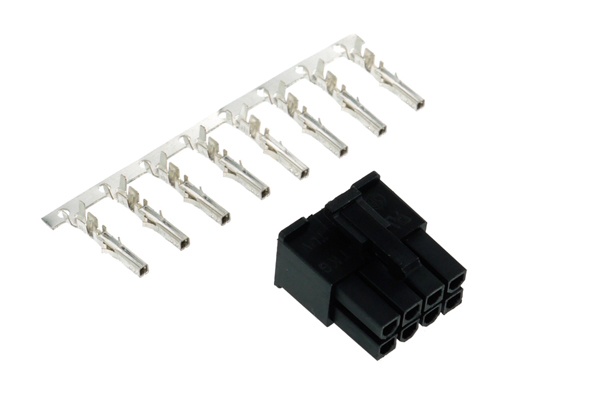 Phobya ATX Power Connector male incl. 8 Pins - Black
