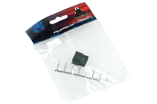 Phobya ATX Power Connector male incl. 8 Pins - Black