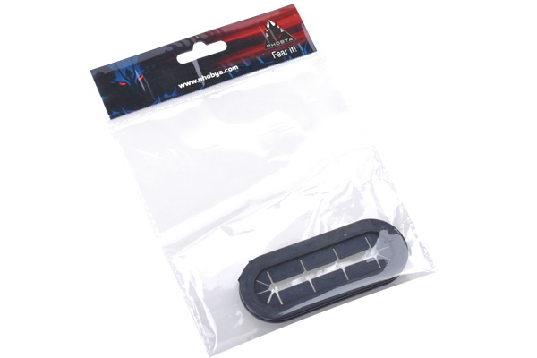 Phobya cable rubber grommet oval - black