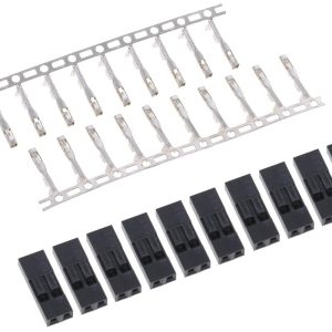 Phobya connector 2Pin male incl. 2 Pins - 10 pieces black : image 1