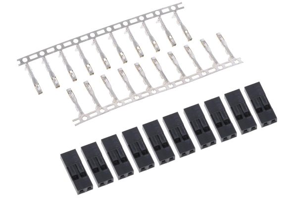 Phobya connector 2Pin male incl. 2 Pins – 10 pieces black