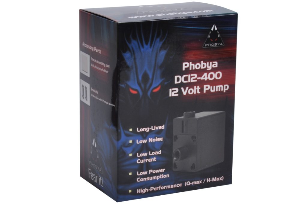 Phobya DC12-400 PWM 12V 800lph Compact Water Pump