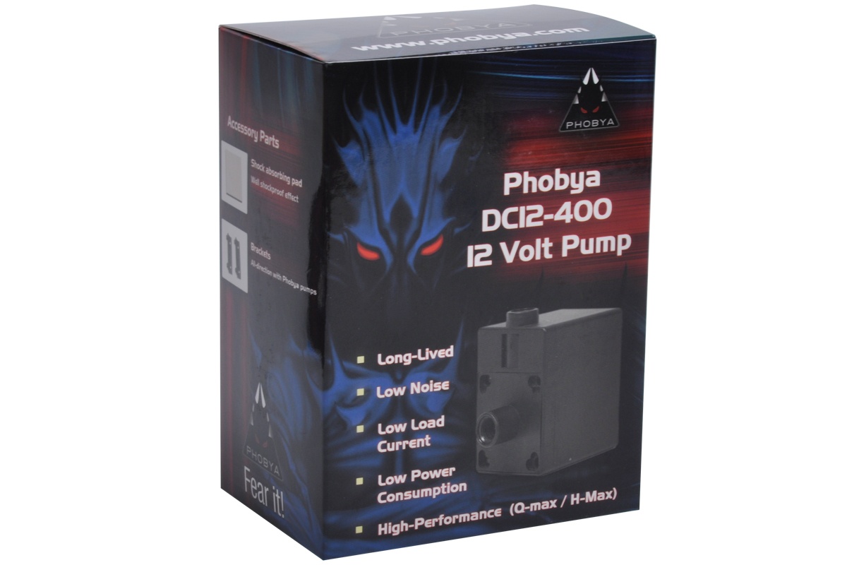 Phobya DC12-400 PWM 12V 800lph Compact Water Pump