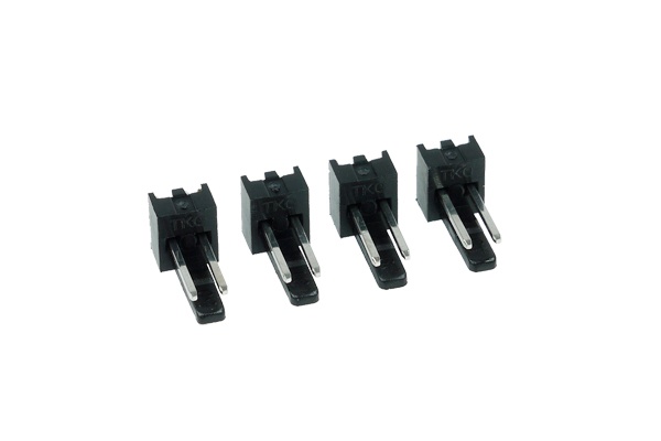 Phobya Fan Power Connector 2Pin male – 4 pcs Black