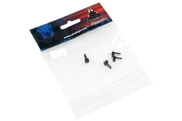 Phobya Fan Power Connector 2Pin male - 4 pcs Black