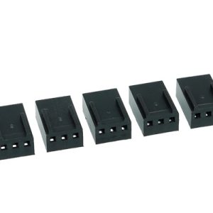 Phobya Fan Power Connector 3Pin female incl. 3 Pins - 5 pcs Black