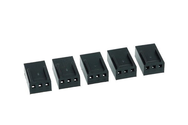 Phobya Fan Power Connector 3Pin female incl. 3 Pins – 5 pcs Black