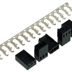 Phobya Fan Power Connector 3Pin female incl. 3 Pins - 5 pcs Black