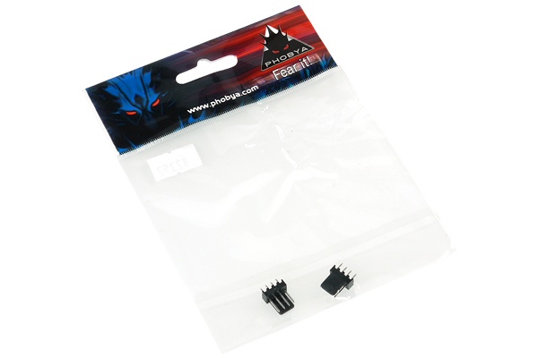 Phobya Fan Power Connector 4Pin PWM male - 2 pcs Black