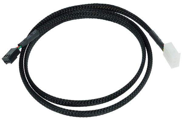 Phobya Flow Meter Cable 3-pin 80cm – Black Sleeved