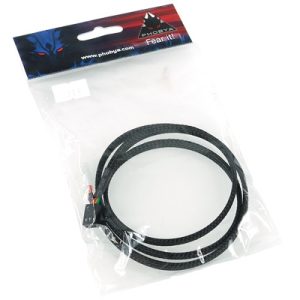 Phobya Flow Meter Cable 3-pin 80cm - Black Sleeved