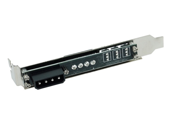 Phobya PCI slot cover 4Pin Molex and 3x 3Pin fan plug