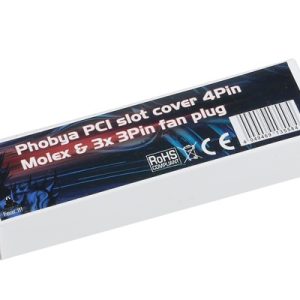 Phobya PCI slot cover 4Pin Molex and 3x 3Pin fan plug