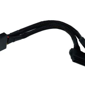 Phobya power sata Y-cable internal 4Pin Molex to 2x SATA 15cm - black : image 1