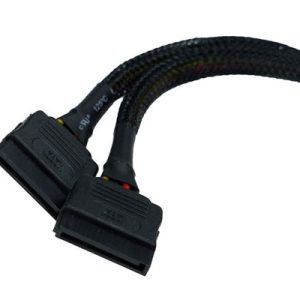 Phobya power sata Y-cable internal 4Pin Molex to 2x SATA 15cm - black : image 2