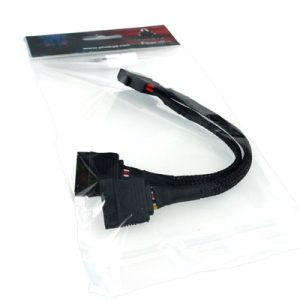 Phobya power sata Y-cable internal 4Pin Molex to 2x SATA 15cm - black : image 3