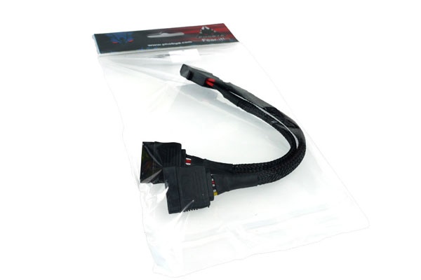 Phobya power sata Y-cable internal 4Pin Molex to 2x SATA 15cm - black : image 3