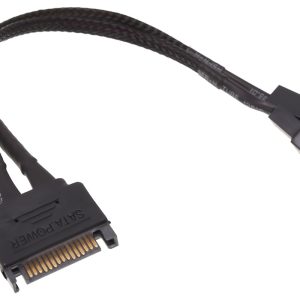 Phobya power sata Y-cable internal to 3Pin 5V and 12V 20cm - black : image 1