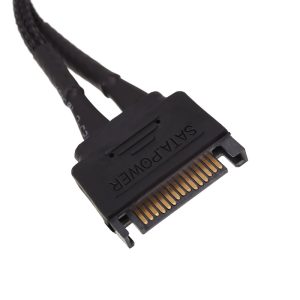 Phobya power sata Y-cable internal to 3Pin 5V and 12V 20cm - black : image 2