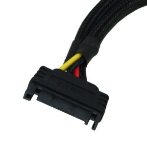 Phobya SATA power Y-cable SATA socket to 2x SATA plug 15cm - black