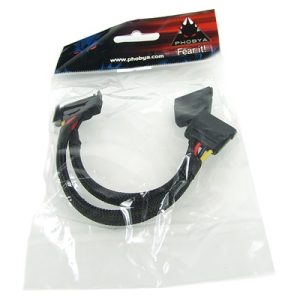 Phobya SATA power Y-cable SATA socket to 2x SATA plug 15cm - black