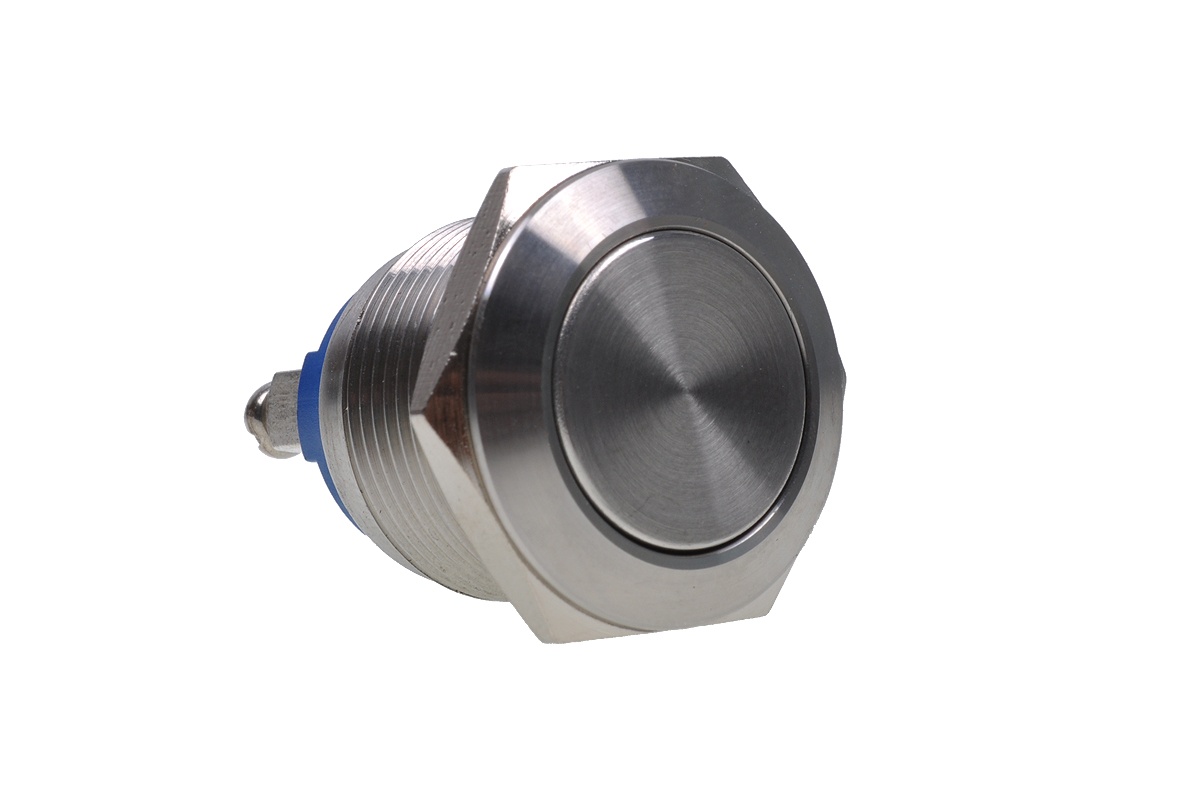 Phobya vandalism-proof button 19mm stainless steel - no lighting with screwed contact