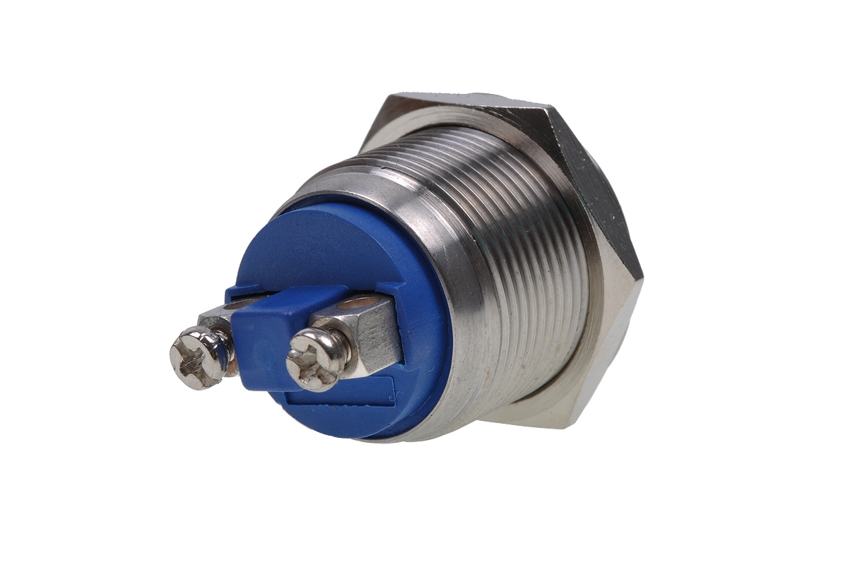 Phobya vandalism-proof button 19mm stainless steel - no lighting with screwed contact