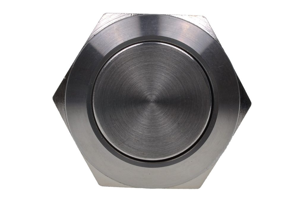 Phobya vandalism-proof button 19mm stainless steel - no lighting with screwed contact