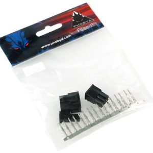 Phobya VGA Power Connector 6+2Pin male incl. 8 Pins - 2 pcs Black