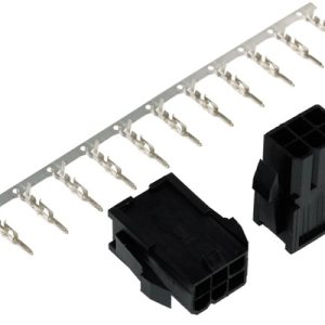 Phobya VGA Power Connector 6Pin female (square) incl. 6 Pins - 2 pcs Black : image 2
