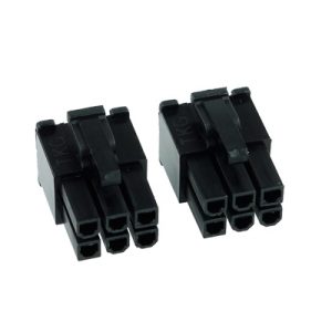 Phobya VGA Power Connector 6Pin male (tapered) incl. 6 Pins - 2 pcs Black