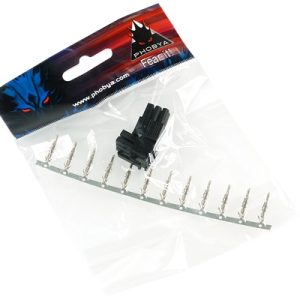 Phobya VGA Power Connector 6Pin male (tapered) incl. 6 Pins - 2 pcs Black