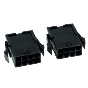Phobya VGA Power Connector 8Pin female incl. 8 Pins - 2 pcs Black : image 1